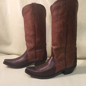 Luchesse Cowboy Boots Genuine Lizard